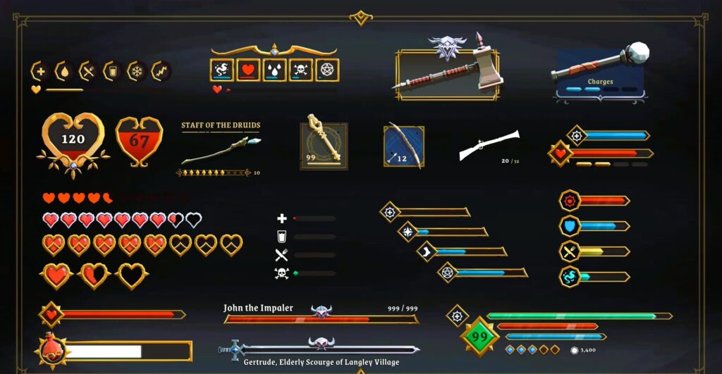 Fantasy Warrior Game Interfaces