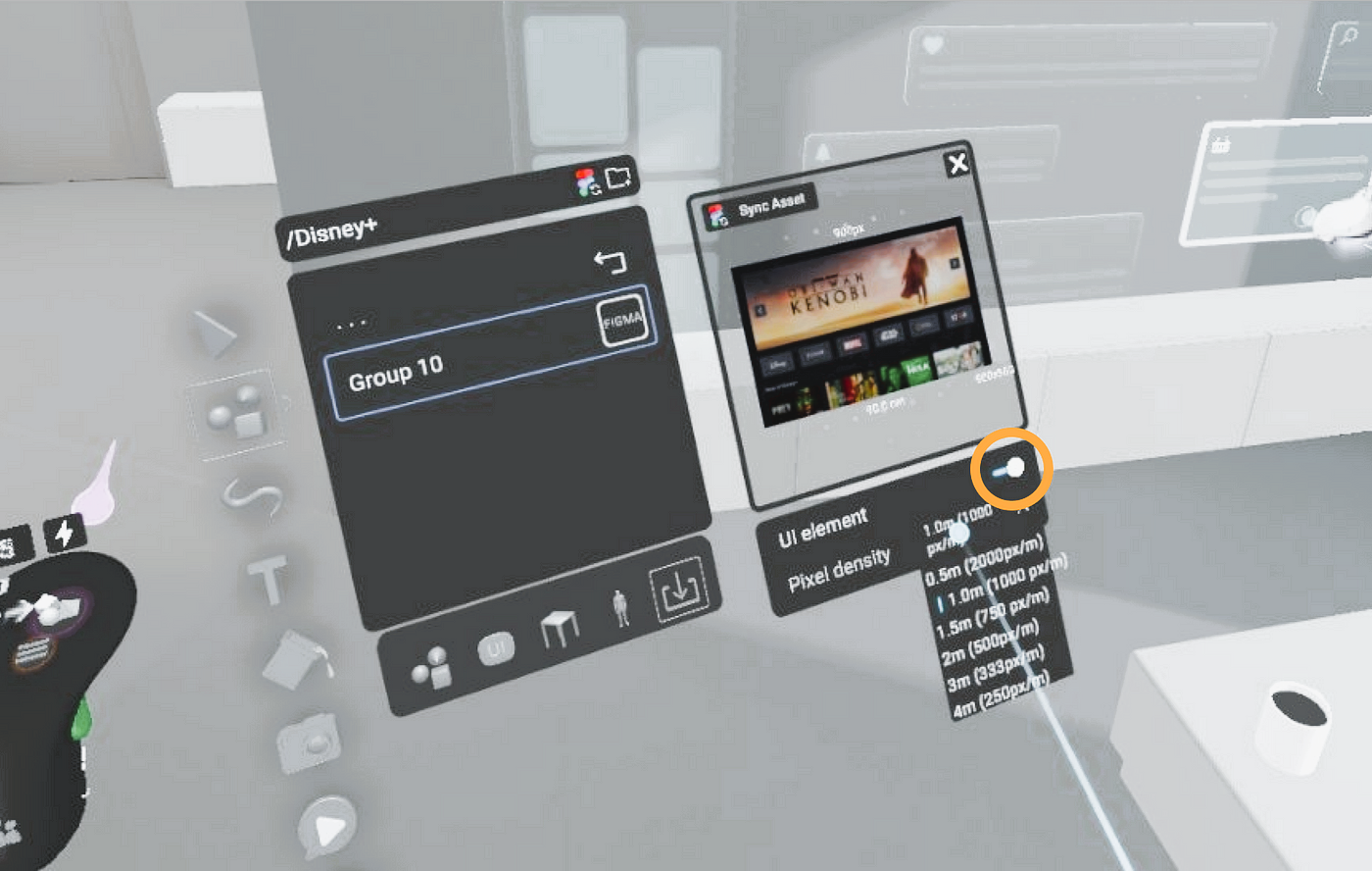Designing VR/AR UI